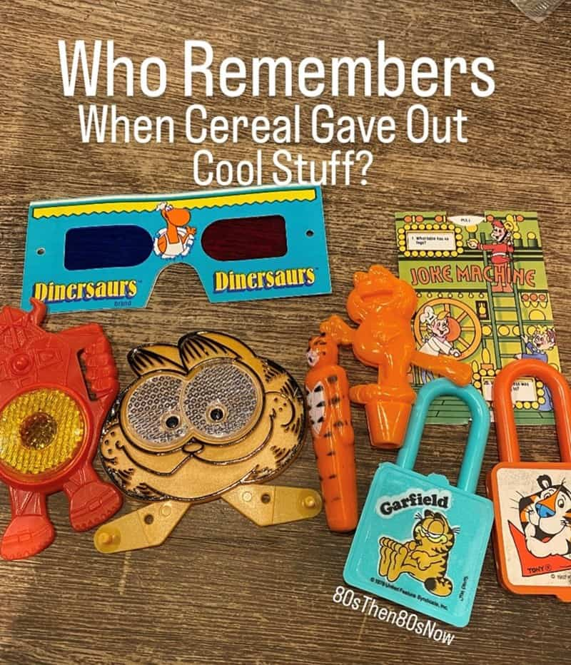 Who Remembers When Cereal Gave Out Cool Stuff? Dinersaurs Dinersaurs JOKE MACHINE Brand Garfield 80s Then80sNow S TONY