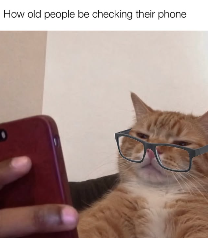 How old people be checking their phone