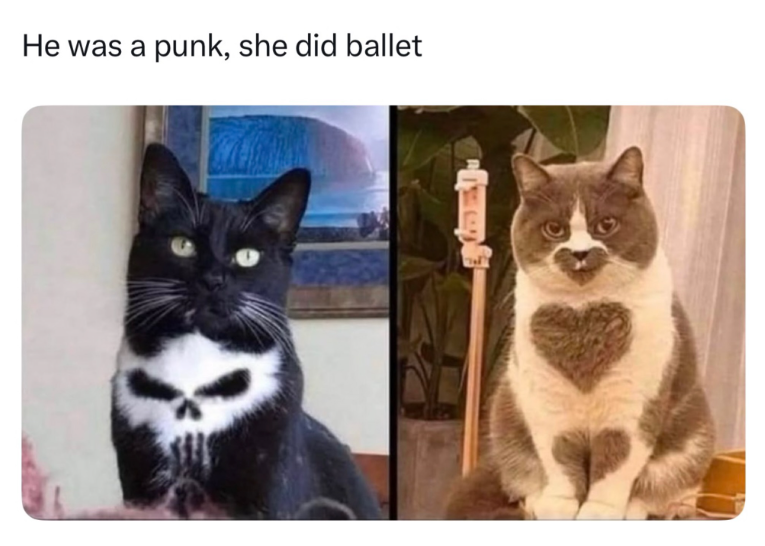 He was a punk, she did ballet