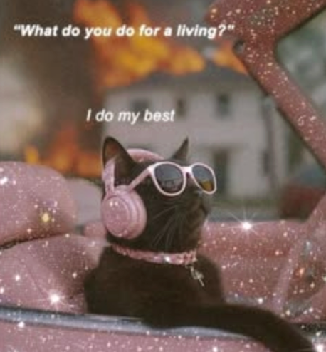 "What do you do for a living?" I do my best
