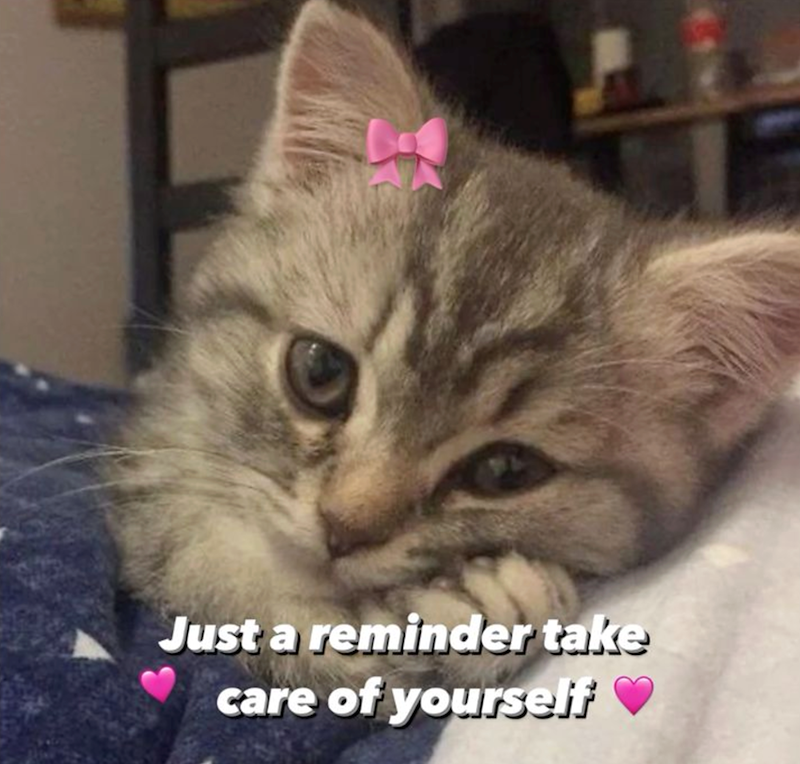 Just a reminder take care of yourself