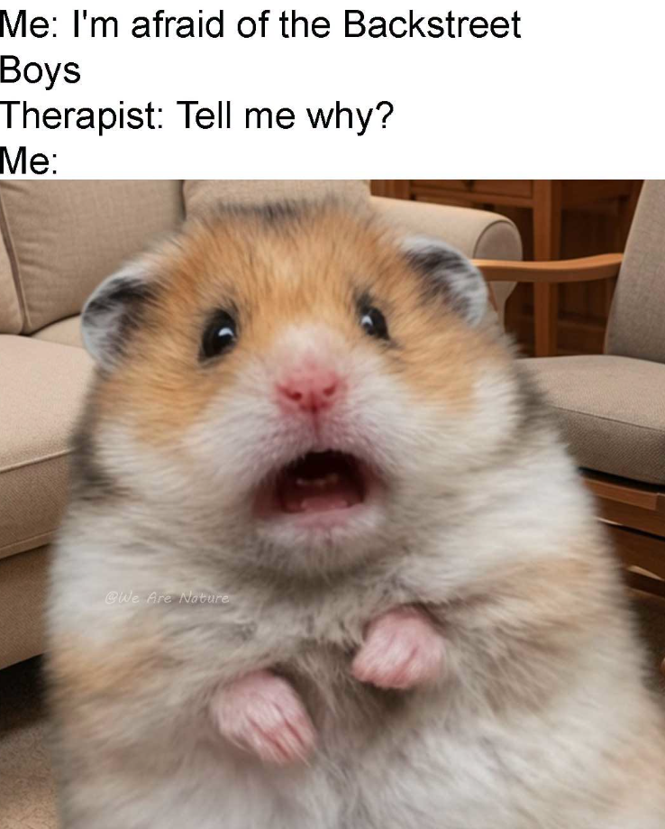 Me: I'm afraid of the Backstreet Boys Therapist: Tell me why? Me: @We Are Nature