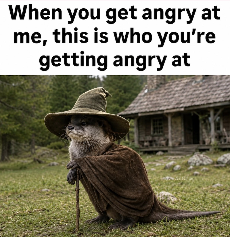 When you get angry at me, this is who you're getting angry at We Are Nature