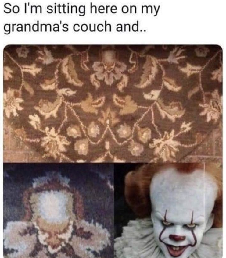 So I'm sitting here on my grandma's couch and..