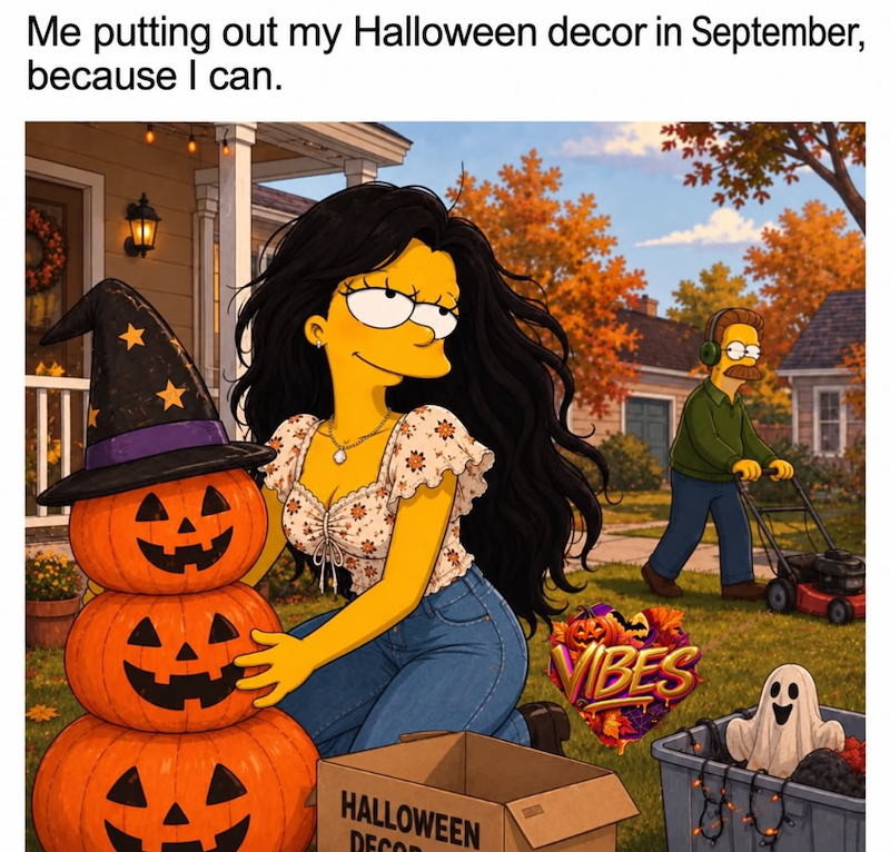 Me putting out my Halloween decor in September, because I can. HALLOWEEN DECOR VIBES 10