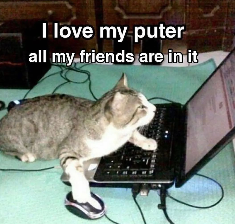 I love my puter all my friends are in it