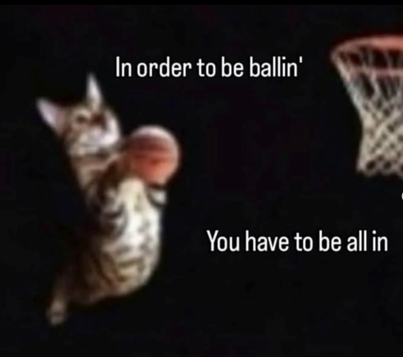 In order to be ballin' You have to be all in