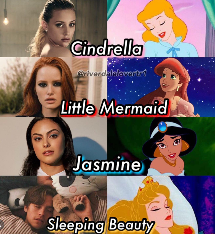 Cindrella @riverdalelovertri Little Mermaid Jasmine Sleeping Beauty