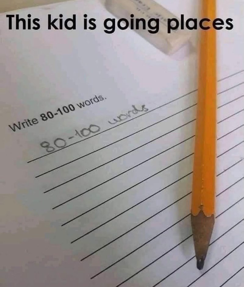 This kid is going places Write 80-100 words. 80-100 words
