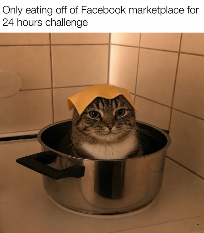 Only eating off of Facebook marketplace for 24 hours challenge