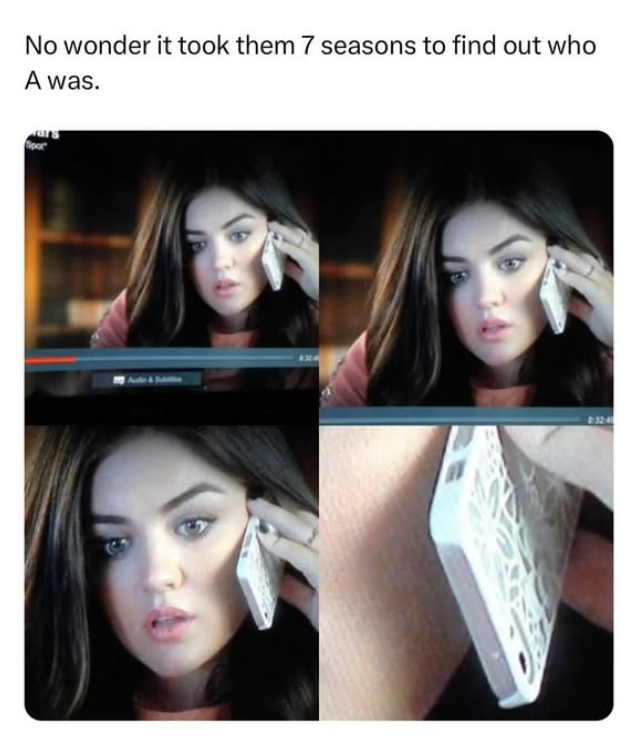 No wonder it took them 7 seasons to find out who A was.