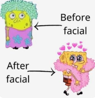 After facial Before facial