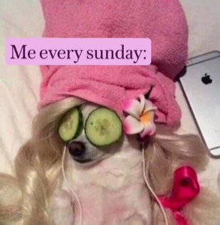 Me every sunday: