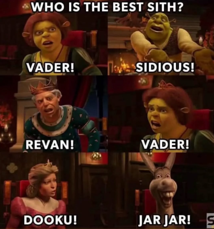 *WHO IS THE BEST SITH? VADER! SIDIOUS! REVAN! VADER! DOOKU! JAR JAR! S
