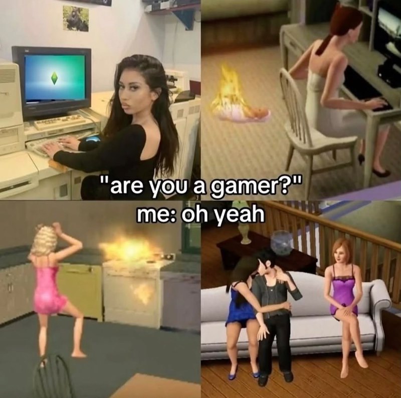 "are you a gamer?" me: oh yeah A