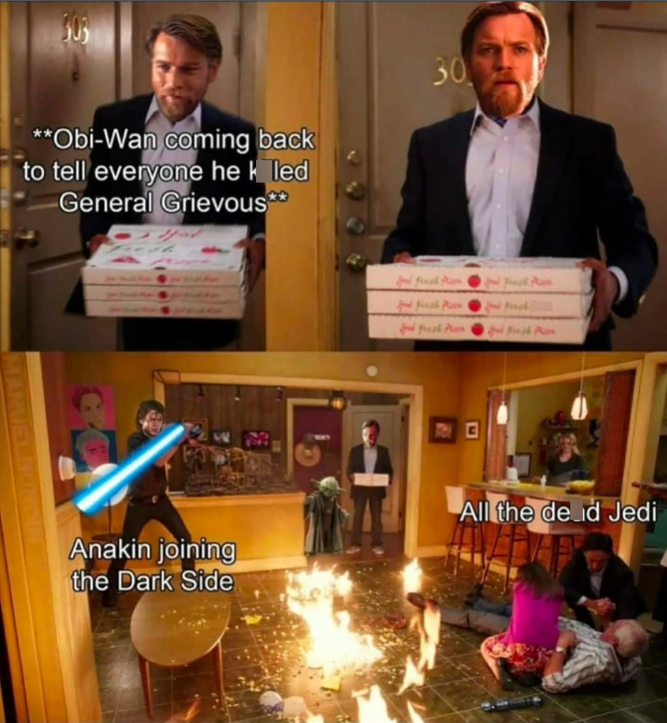 303 **Obi-Wan coming back to tell everyone he General Grievous** led 30 Anakin joining the Dark Side 2444 Ja Fresh Pan Jnd Fresh Passe Jped fresh Plan All the de id Jedi