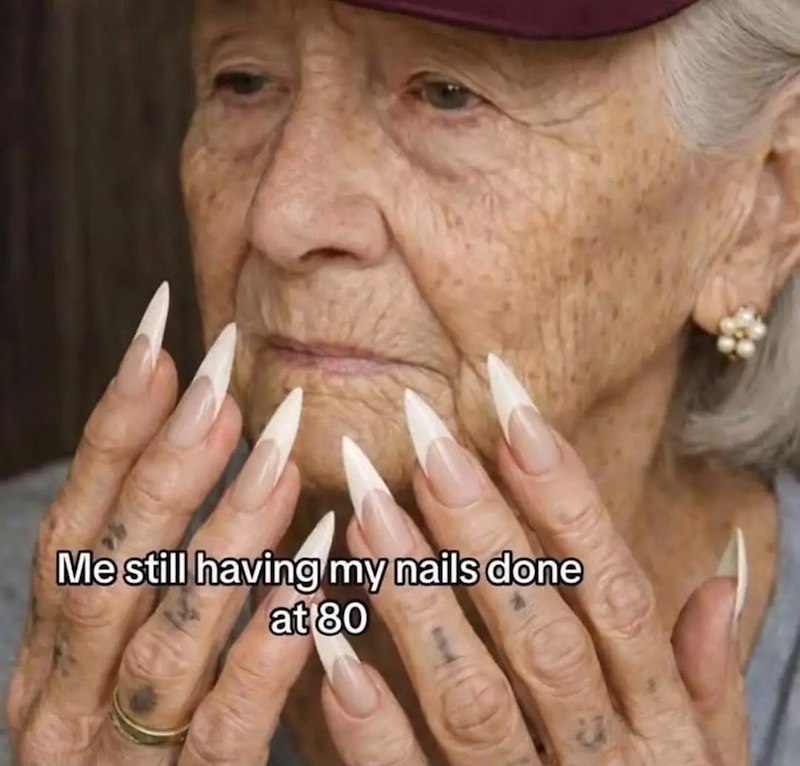 Me still having my nails done at 80 27