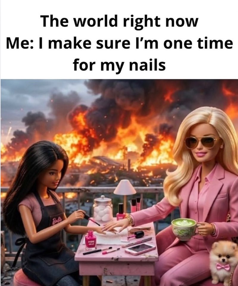 The world right now Me: I make sure I'm one time for my nails Buds