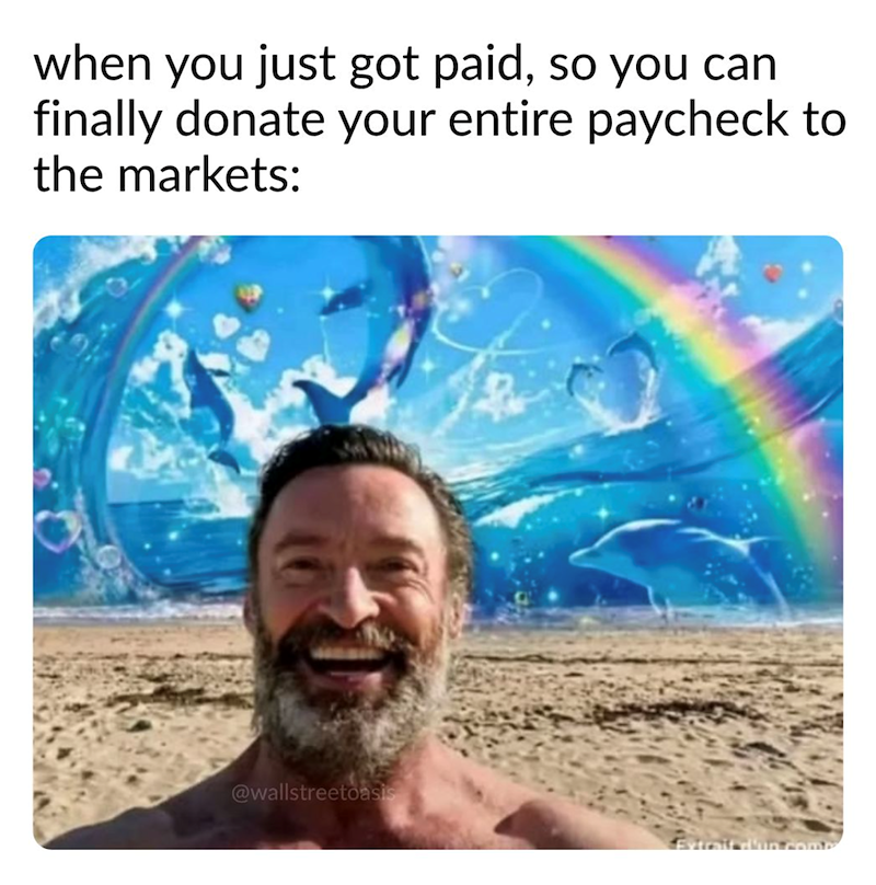 when you just got paid, so you can finally donate your entire paycheck to the markets: @wallstreetoasis Extrait d'un.com