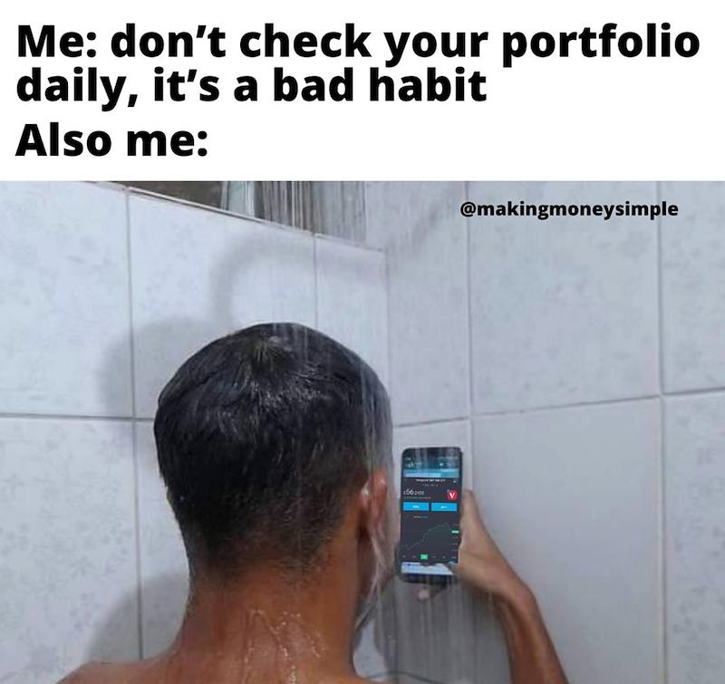 Me: don't check your portfolio daily, it's a bad habit Also me: 156200 @makingmoneysimple