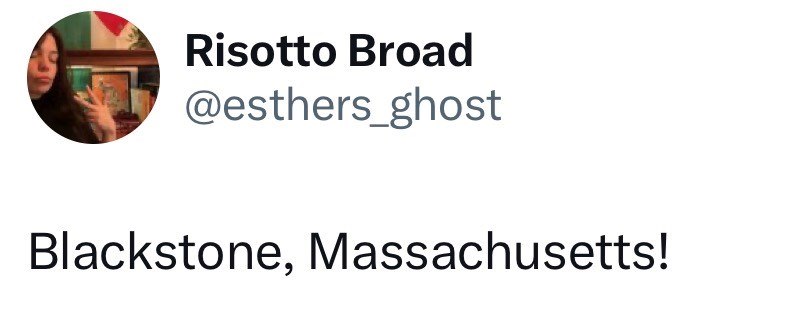 Risotto Broad @esthers_ghost Blackstone, Massachusetts!
