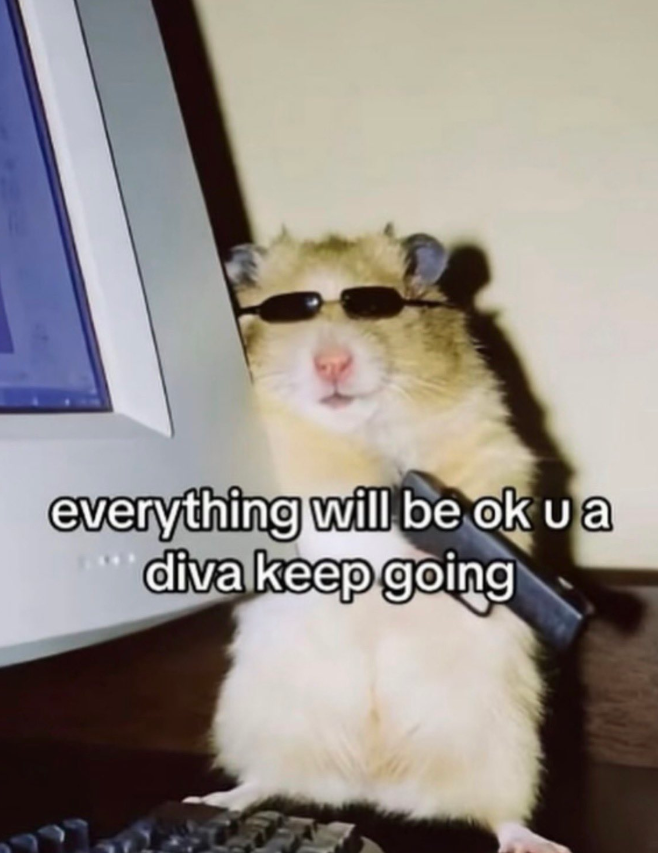 everything will be ok u a diva keep going