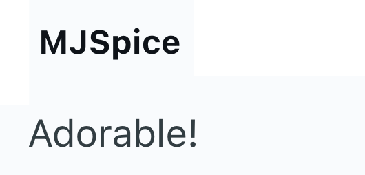 MJSpice Adorable!
