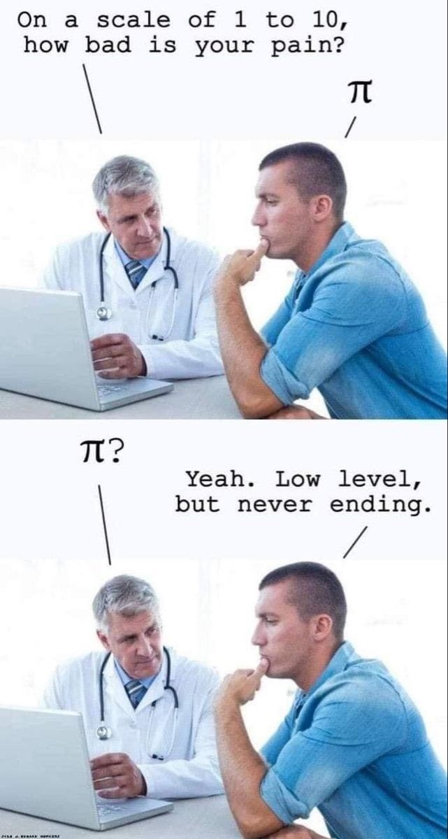 On a scale of 1 to 10, how bad is your pain? Π 元? Yeah. Low level, but never ending.