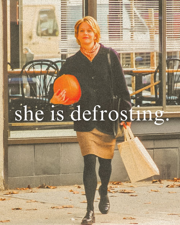 she is defrosting.