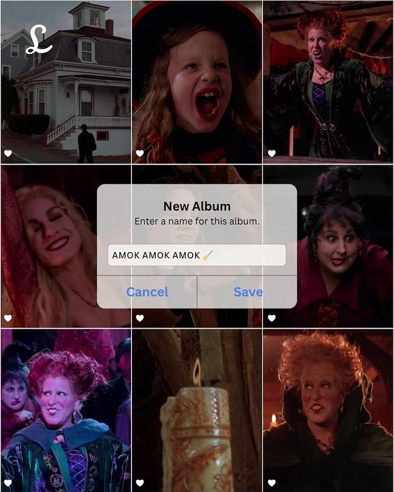 L New Album Enter a name for this album. AMOK AMOK AMOK Cancel Save