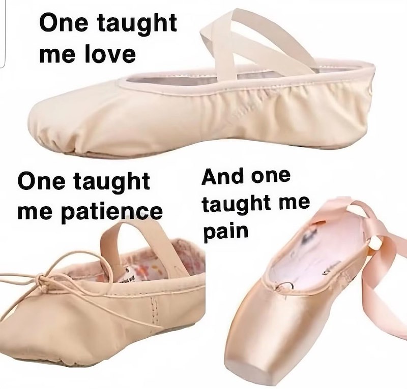 One taught me love One taught me patience And one taught me pain