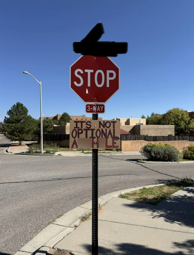 STOP 3-WAY IT'S NOT OPTIONAL