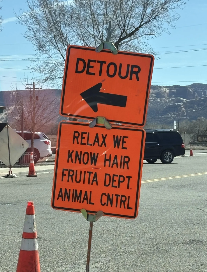 DETOUR RELAX WE KNOW HAIR FRUITA DEPT. ANIMAL CNTRL