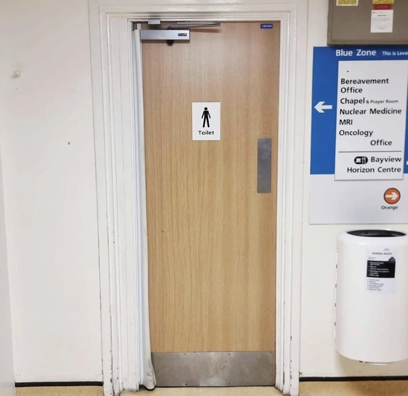 Blue Zone This is Leve Toilet Bereavement Office Chapels Prayer Room Nuclear Medicine MRI Oncology Office Bayview Horizon Centre Orange