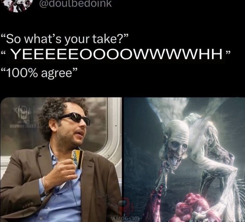 @doulbedoink "So what's your take?" 66 YEEEEEOOOOWWWWHH” "100% agree" SUBWAY TAKES AMOG 10
