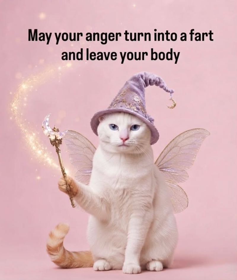 May your anger turn into a fart and leave your body