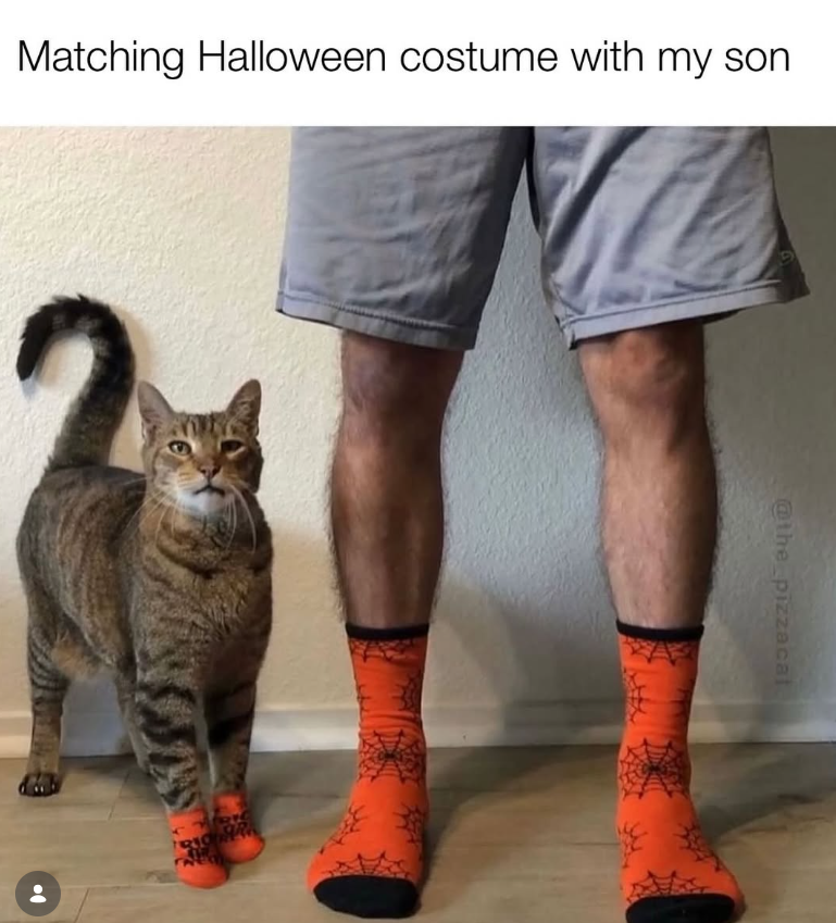 Matching Halloween costume with my son VURIC @the pizzacal