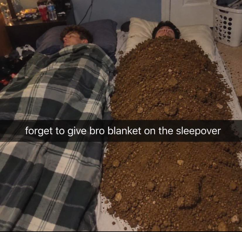 633000 forget to give bro blanket on the sleepover