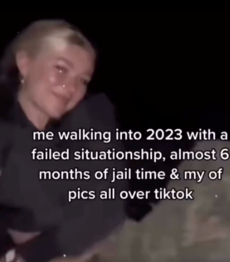 me walking into 2023 with a failed situationship, almost 6 months of jail time & my of pics all over tiktok