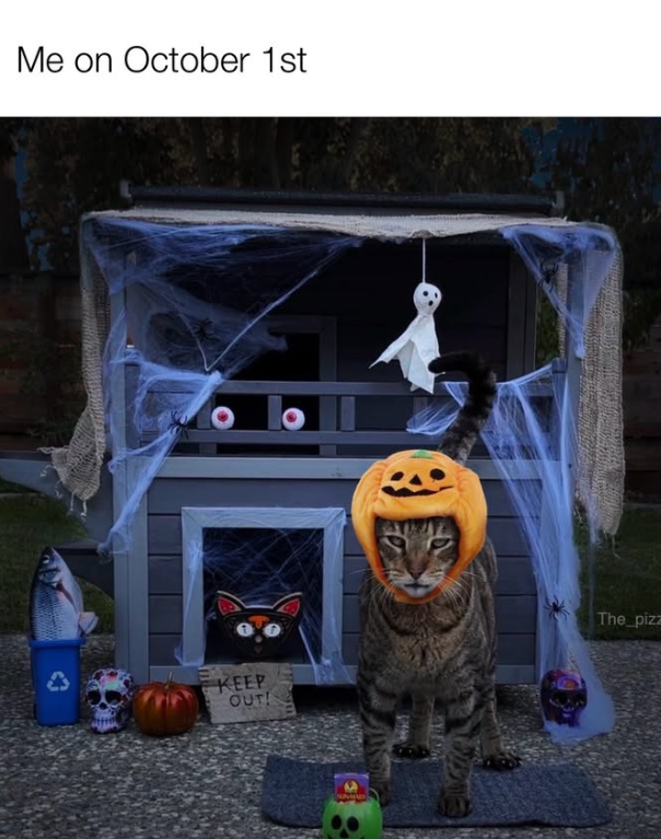Me on October 1st KEEP OUT! The pizz