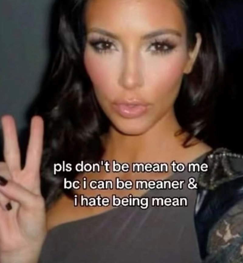 pls don't be mean to me bc i can be meaner & i hate being mean