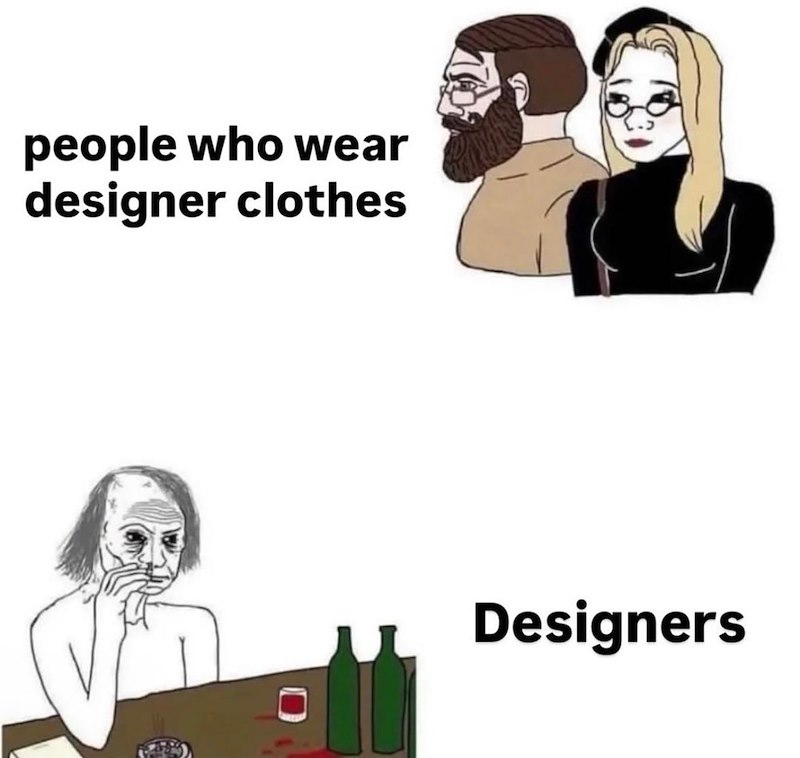 people who wear designer clothes Designers