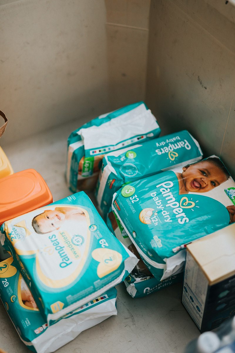 Having diaper supplies within reach puts the guest in charge of changing someone else's baby.