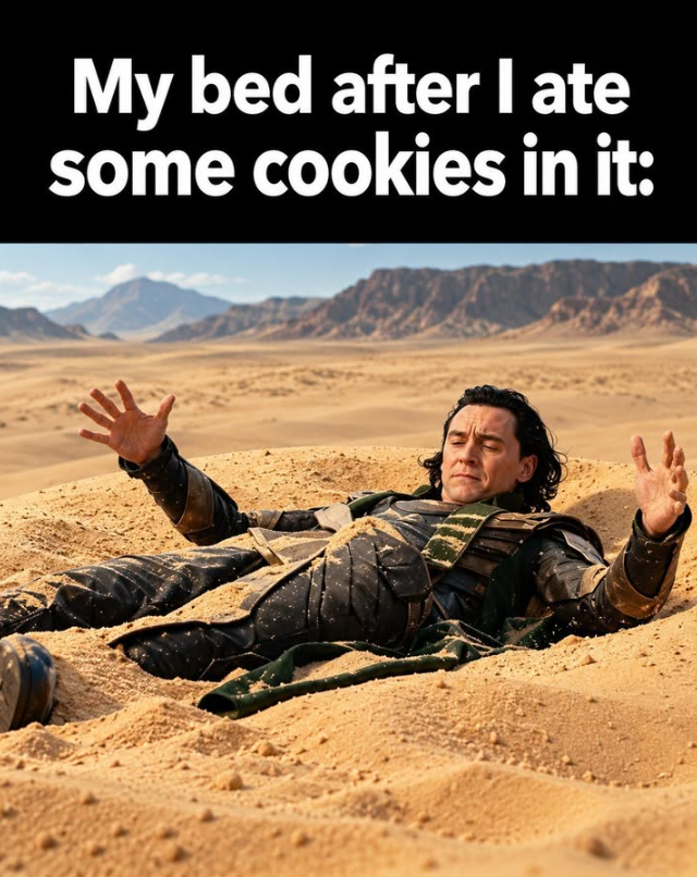 My bed after I ate some cookies in it: