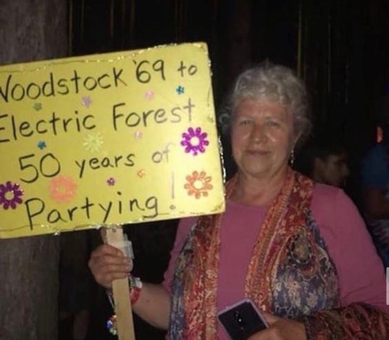 Woodstock 69 to + Electric Forest 50 years of Partying!