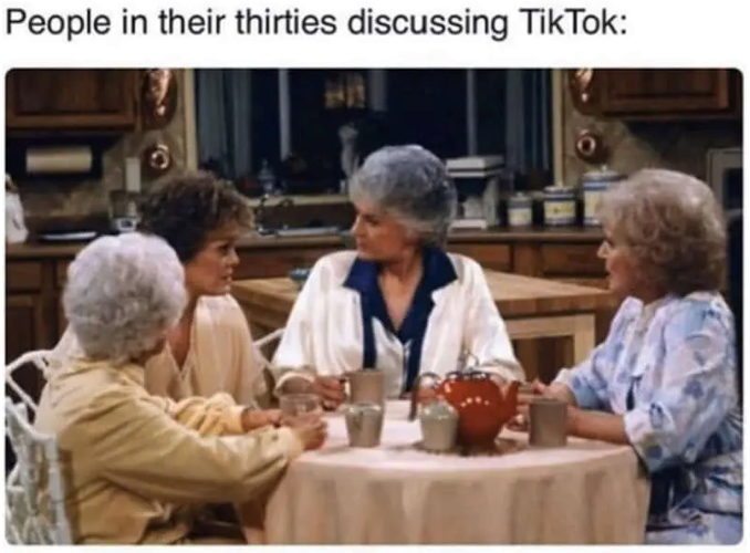 People in their thirties discussing TikTok: