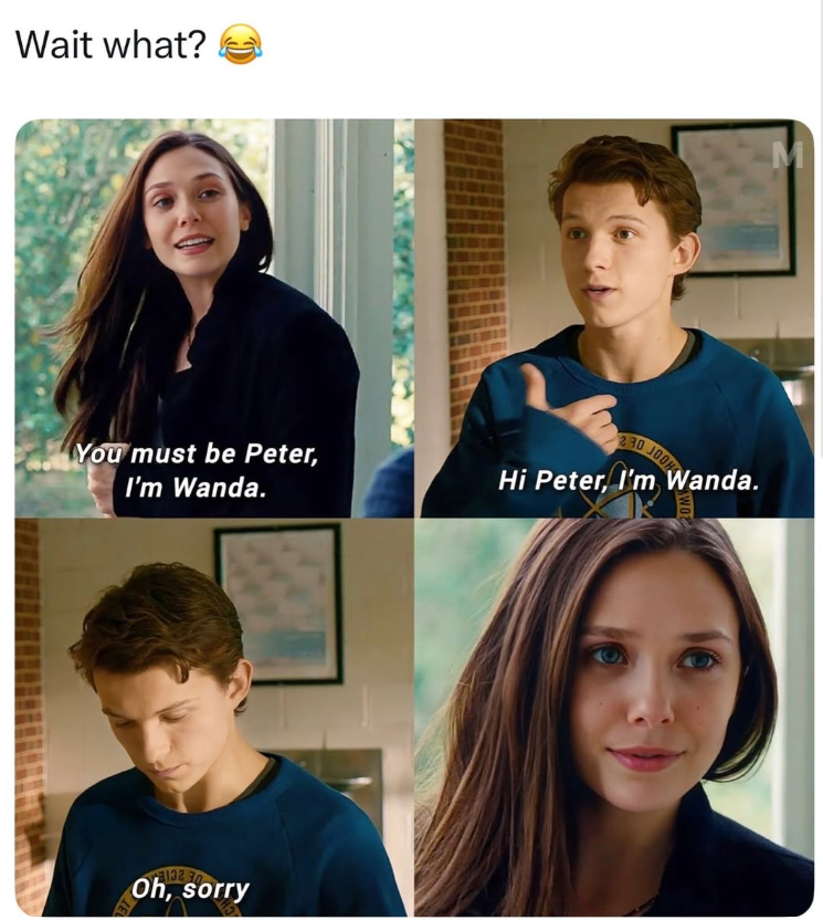 Wait what? You must be Peter, I'm Wanda. Oh, sorry LE M 230 JOOH Hi Peter, I'm Wanda. WO
