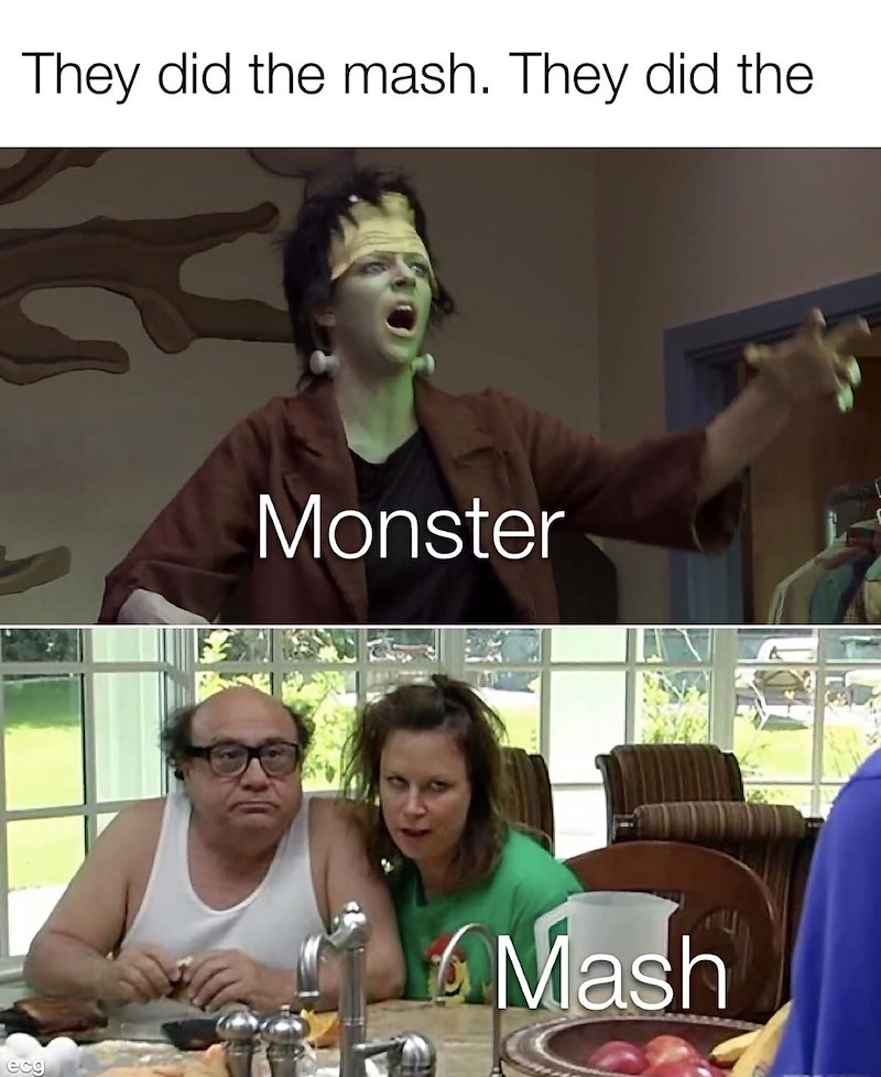 They did the mash. They did the ecg Monster Mash