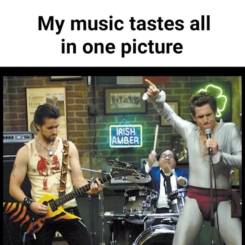 My music tastes all in one picture VARDON FLYER IRISH AMBER