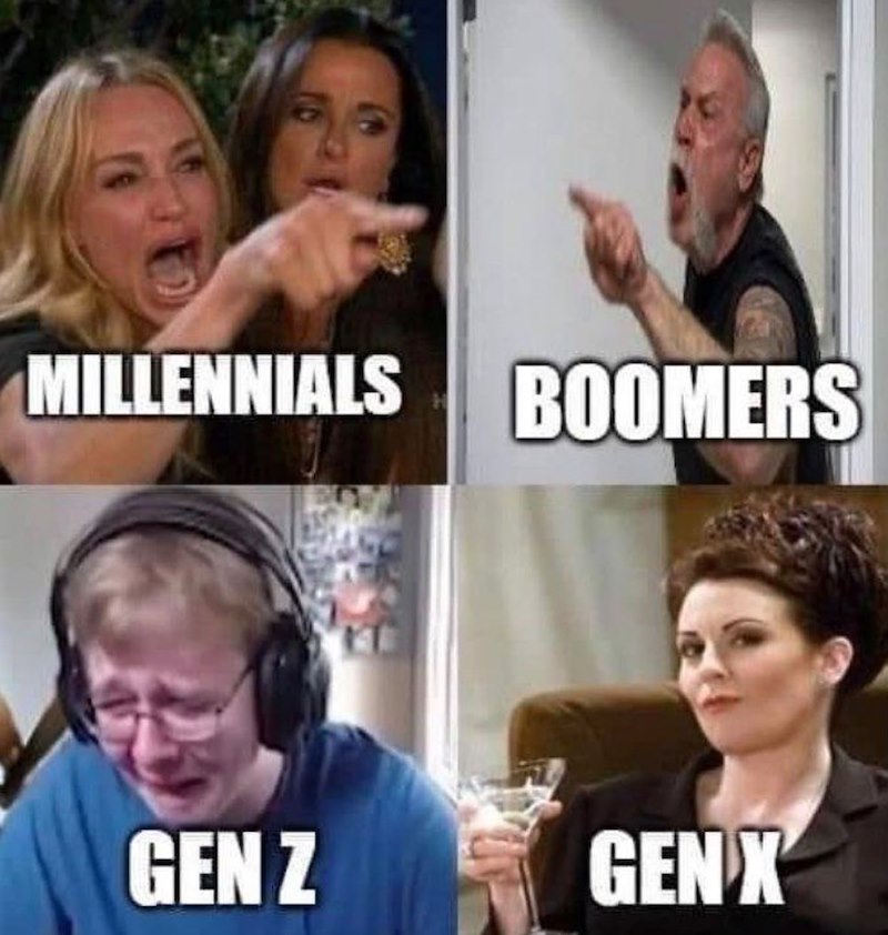 MILLENNIALS BOOMERS GEN Z GEN X